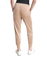 Dkny Women's Platinum Velour Slim-Fit Joggers