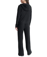 Dkny Women's Brushed Rib-Knit Straight-Leg Pants