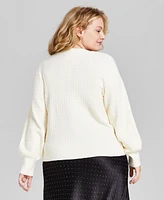 And Now This Trendy Plus Size Bow-Embellished Cardigan