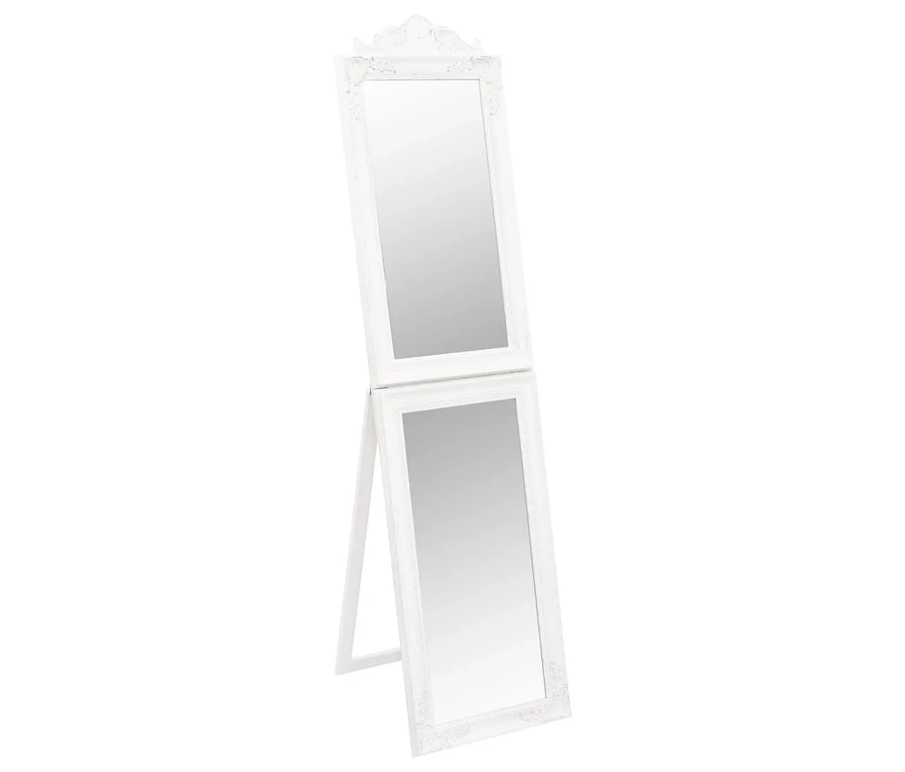 vidaXL Free-Standing Mirror White 15.7"x63"