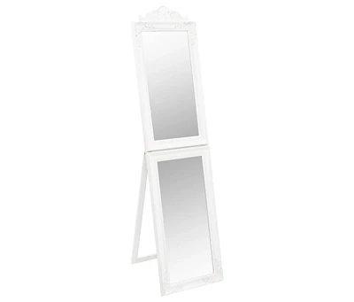 vidaXL Free-Standing Mirror White 15.7"x63"