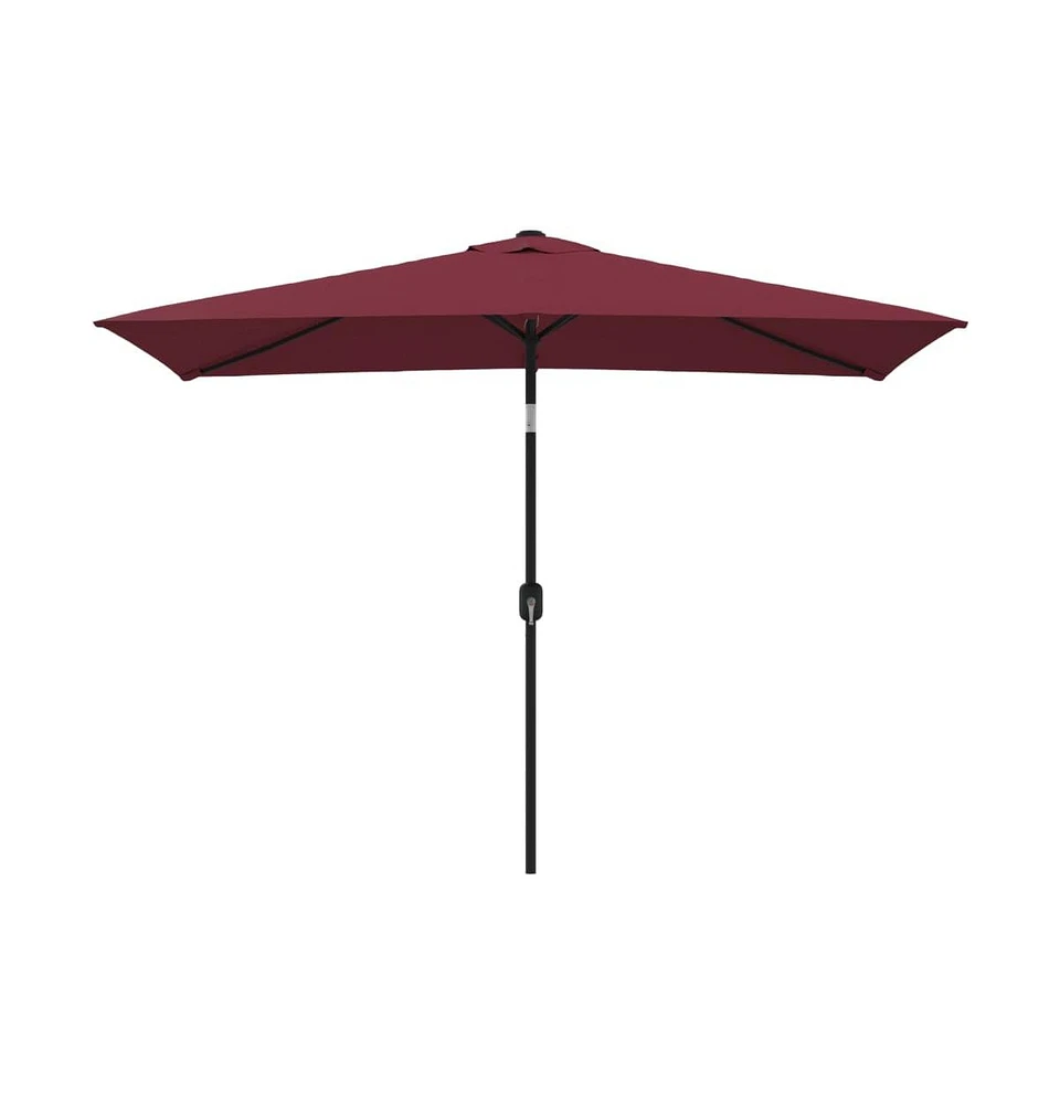 vidaXL Outdoor Parasol with Metal Pole 118.1"x78.7" Bordeaux Red