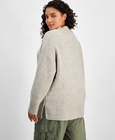 And Now This Trendy Plus Mock-Neck Tunic Sweater