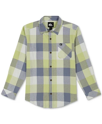 Quiksilver Big Boys Mother Fly Loose-Fit Check Button-Down Flannel Shirt