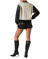 Astr the Label Women's Fionn Mixed-Media Jacket