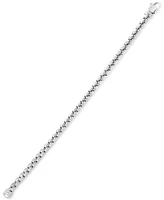 Italian Silver Men's Venezia Box Link Chain Bracelet in Sterling Silver