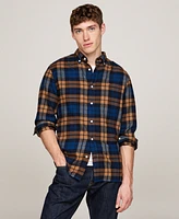 Tommy Hilfiger Men's Regular-Fit Black Watch Tartan Button-Down Shirt