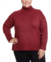 Joseph A Plus Plush Tunic Mock Neck Sweater