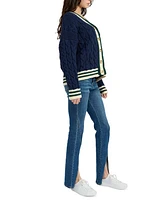 En Saison Women's Spencer Cable Knit Cardigan