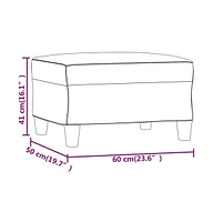 vidaXL Footstool Dark Gray 23.6"x19.7"x16.1" Fabric
