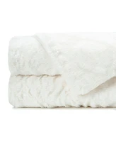 Chanasya Premium Cable Knit Embossed Faux Fur Throw Blanket