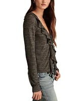 Lucky Brand Women's Cloud Ruffled Long-Sleeve Top