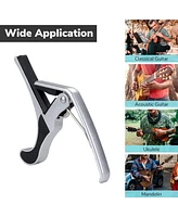 Yescom Change Tune Clamp Key Trigger Capo For Acoustic Electric Classical Guitar Silver