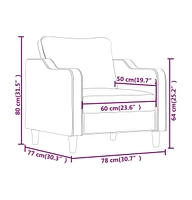 Sofa Chair Black 23.6" Fabric
