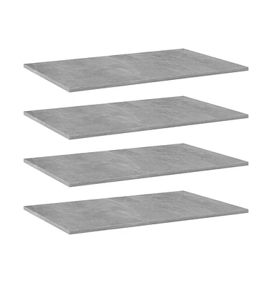 vidaXL Bookshelf Boards 4 pcs Concrete Gray 31.5"x19.7"x0.6" Engineered Wood