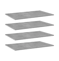 vidaXL Bookshelf Boards 4 pcs Concrete Gray 31.5"x19.7"x0.6" Engineered Wood