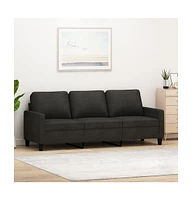 vidaXL 3-Seater Sofa Black 70.9" Fabric