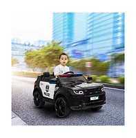 Yescom 12V Kids Police Ride On Car Electric Cars 2.4G Remote Control, Led Flashing Light, Music & Horn.