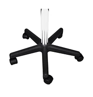 vidaXL Office Stool Black Faux Leather