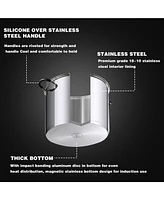 Cook N Home 20 Quart Professional Stainless Steel Stock Pot with Stay-Cool Handles, silver