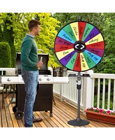 WinSpin 36" Prize Wheel Tabletop Floor Stand Spinning Game w/ Serving Tray