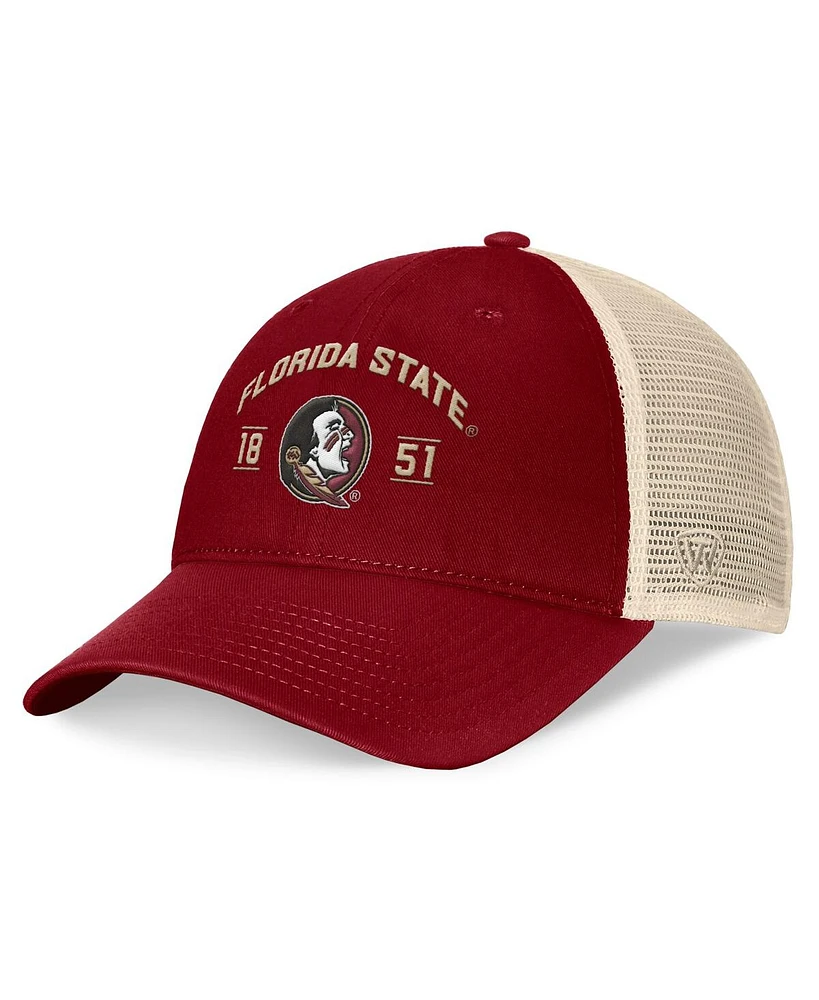 Top of the World Men's Garnet Florida State Seminoles Heritage Waylon Trucker Adjustable Hat