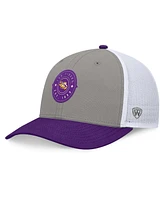 Top of the World Men's Gray/Purple Lsu Tigers Rob Trucker Adjustable Hat