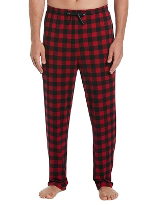 Perry Ellis Portfolio Men's Deluxe Touch Knit Buffalo Plaid Pajama Pant