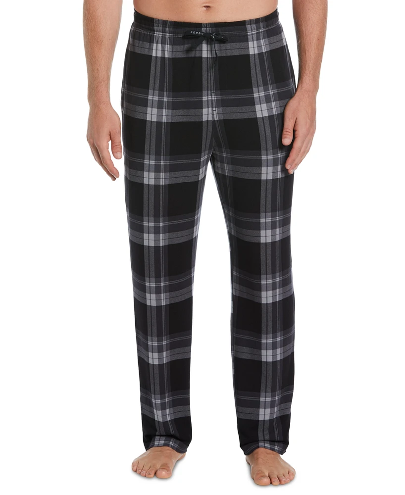 Perry Ellis Portfolio Men's Deluxe Touch Knit Plaid Pajama Pant