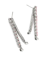 Coach Faux Stone Signature Charm Tennis Earrings