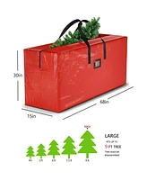 Cowin Christmas Tree Storage Bag Zippered with Carry Handles Fit up to 9 ft 65"x15"x30"