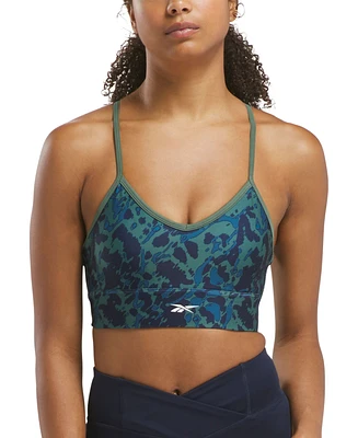 Reebok Women's Id Training Printed Cut-Out Bra