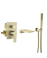 Boyel Living Single-Handle Wall Mount Roman Tub Faucet with Hand Shower