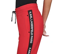 Karl Lagerfeld Paris Women's Logo-Tape Joggers