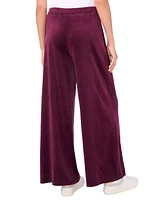 Vince Camuto Women's Velour Pull-On Wide-Leg Pants