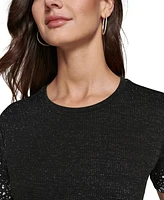 Karl Lagerfeld Paris Women's Rhinestone-Trim T-Shirt