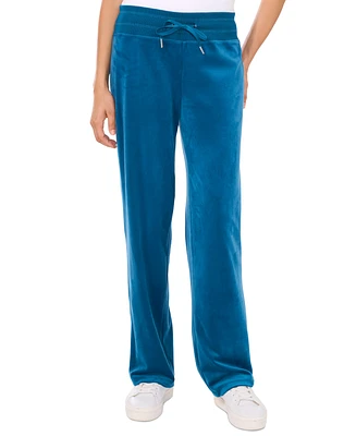 Vince Camuto Women's Velour Drawstring-Waist Straight-Leg Pants