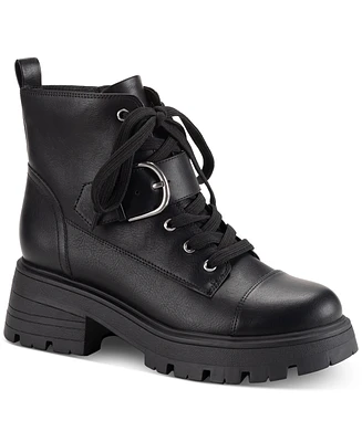 Sun + Stone Women's Rickyy Combat Booties, Created for Macy's