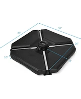 Givimo 4 Pieces 195 lbs Patio Cantilever Offset Umbrella Base Weight Sand