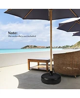Givimo 27 lbs Fillable Round Umbrella Base Stand for Yard Garden Poolside