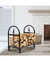 Givimo 2 Feet Outdoor Heavy Duty Steel Firewood Storage Holder