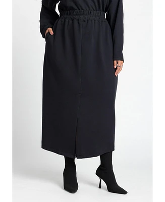 Eloquii Plus Maxi French Terry Skirt