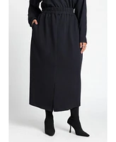 Eloquii Plus Maxi French Terry Skirt