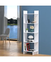 Sugift 5-tier Freestanding Decorative Storage Display Bookshelf