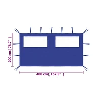 vidaXL Gazebo Sidewall with Windows 13.1'x6.6