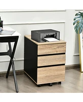 Skonyon 3-Drawer Mobile File Cabinet for Home Office