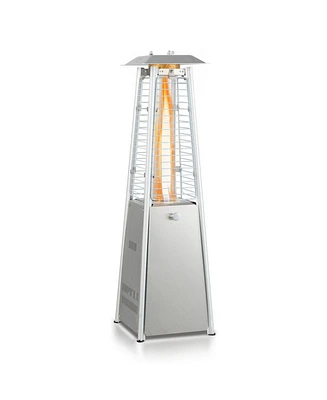 Inolait 9500 Btu Portable Stainless Steel Tabletop Patio Heater with Glass Tube