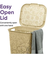 Superio Elegant Lace Hamper 50 L Beige Laundry & Organizer