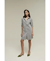 Isaac Mizrahi Women's Short Sleeve Shirtdress