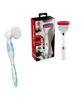 Pursonic Radiant Beauty Bundle: Advanced Facial & Body Cleansing Brush With Extended Handle + Automatic Fuller Lip Plumper Device